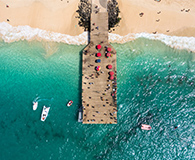 Aerial View Of Santa Maria Beach Pontoon